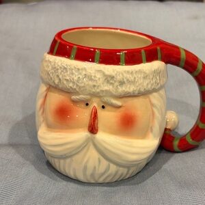 Certified International Santa's Face Ceramic 3D large coffee mug